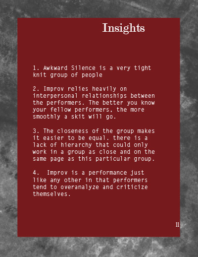 Page 11 of Awkward Silence Personas Research booklet