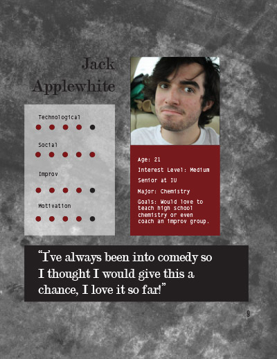 Page 9 of Awkward Silence Personas Research booklet